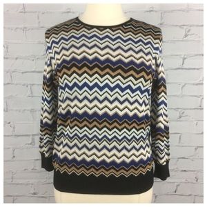 Alfred Dunner Chevron Sweater, Size XL